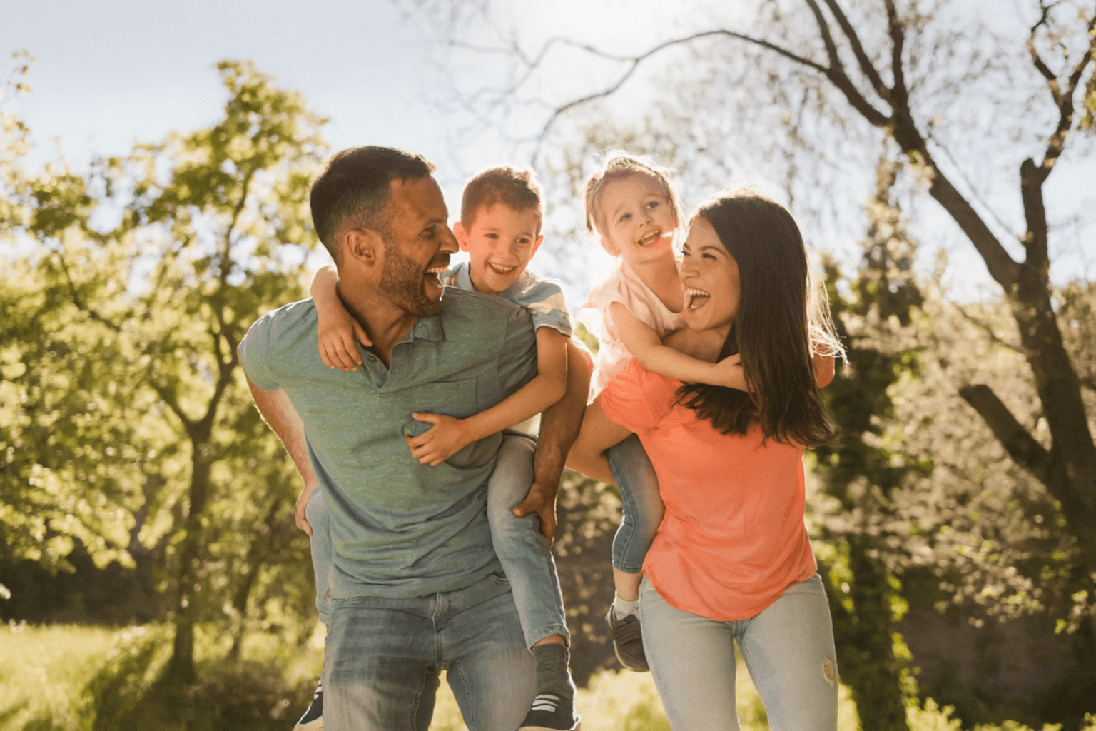 Happy family after surrogacy